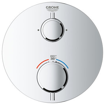 Grohe 24 133 Grohtherm Thermostatic Valve Trim Only - Starlight Chrome