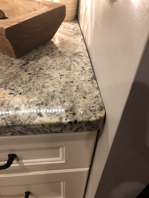 Finished Edge Of Granite Where It Meets, How To Trim Tile Countertop