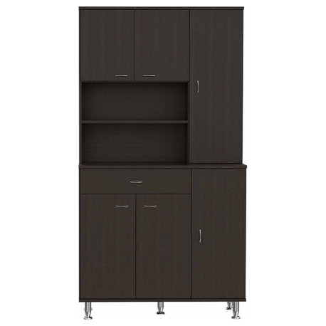 Venice Pantry Cabinet, Black