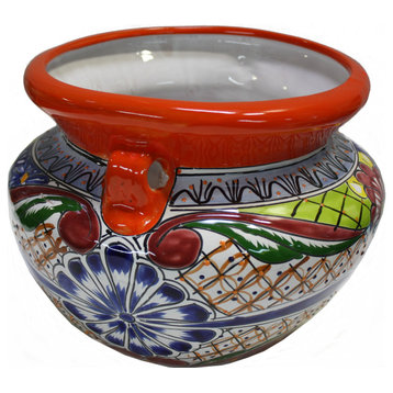 Small Multicolor Talavera Ceramic Pot