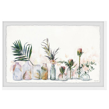 "Botanical Bottles" Framed Painting Print, 36"x24"