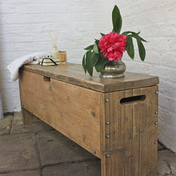 Millar Reclaimed Scaffolding Board Storage Bench / Bedding Box / Toy Box - Storage Boxes