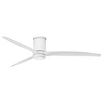 Hinkley Fan - Hinkley Fan 900872FMW-LWD Hover Flush 72" LED Fan in Matte White - Clean and sleek, Hover Flush is a stunning modern upgrade for any project. Available in Brushed Nickel, Graphite, Matte White, Metallic Matte Bronze or Matte Black, Hover comes equipped with integrated LED lighting and DC motor technology to deliver excellent energy efficiency. Hover Flush is so versatile; it can be used for both indoor and outdoor spaces.