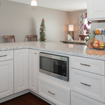 Open Floor Plan in Sharkey Grey and Moon White Granite