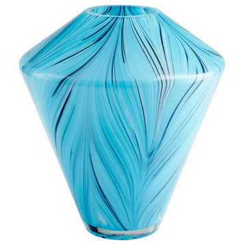 Cyan Medium Phoebe Vase 10332, Blue