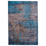 Jaipur Living - Vibe by Jaipur Living Hoku Abstract Area Rug, Blue/Brown, 10'x14' - The Borealis is a stellar study in color, movement, and texture. The Hoku rug features a fragmented abstract design in rich, moody tones. Made of durable polypropylene, this vibrant power-loomed rug is easy-care and perfect for high-traffic rooms in the home.