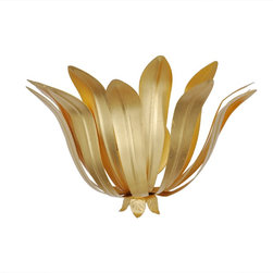 Worlds Away - Worlds Away Cayman Leaf Wall Sconce - Wall Sconces