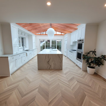 White Oak Chevron, Natural finish