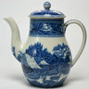 Consigned Blue & White Teapot w/ Countryside L&scape Decoration by Wedgwood