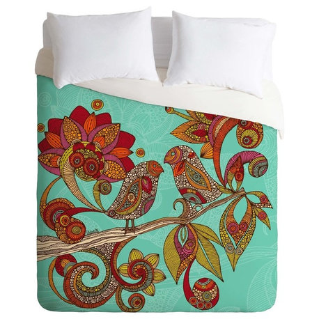 Deny Designs Valentina Ramos Hello Birds Duvet Cover - Lightweight