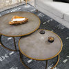 Shagreen Nesting Coffee Table,Antique Brass