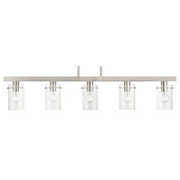 Livex Lighting 46155 Munich 5 Light 5"W Commercial Linear - Brushed Nickel