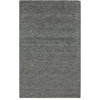 Solid/Striped Etching Area Rug, Rectangle, Gray, 5'x8'
