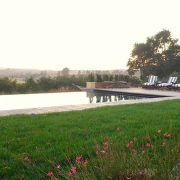 Napa Valley vineyard overlook home and garden