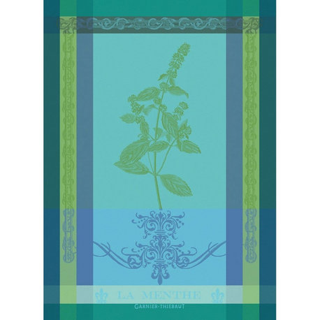 Brin de Menthe Chlorophylle Kitchen Towel 22"x30", 100% Cotton Set of 4