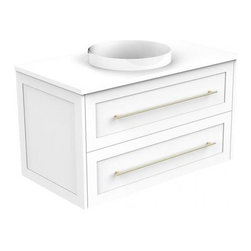 Kado Lux - 900 Wall Hung 2 Drawer Vanity - Bathroom Vanities