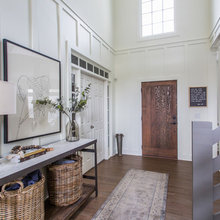 High Ceiling Foyer And Interior French doors