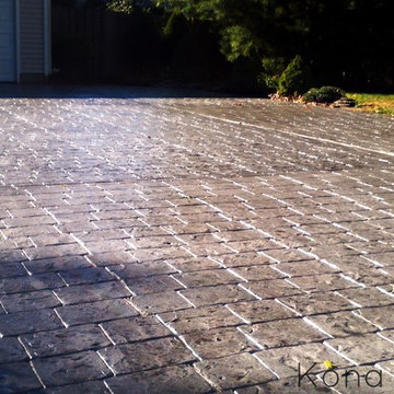 concrete overlay driveway