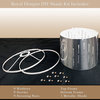Royal Designs DIY Metallic Stencil Design Shallow Drum Hardback Lamp Shade, Poli