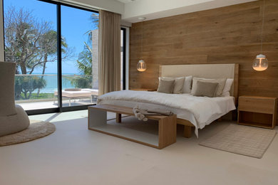 Example of a beach style bedroom design in Burlington