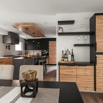 Dark Modern Home with Natural Elements