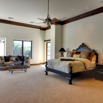 Traditional master bedroom with Recamier Couch