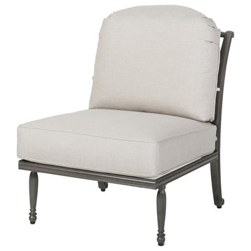 Bel Air Armless Lounge Chair, Shade/Cast Silver