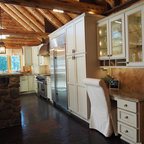 Kraftmaid Rustic Hickory Cabinets In Natural Rustic Kitchen