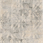 KAS - KAS Merino 6703 Vintage Geometric Rug, Ivory/Gray, 5'3"x7'7" - Walking into a room has never felt better...sink your toes into 3 inches of plush, densely woven fibers. The patterns and colors in this collection are as soft as the fibers, making you and your guests feel relaxed and at ease. Enjoy the comfort and serenity Merino has to offer. Merino is an irresistible collection that is machine woven of polypropylene in Turkey.