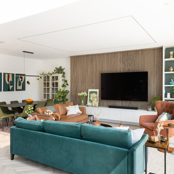 75 Beautiful Living Room Feature Wall Ideas and Designs - July 2026 ...