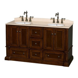 Rochester Antique Bathroom Vanities in Cherry Finish - Bathroom Vanities And Sink Consoles