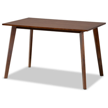 Studio Britte Walnut Brown Finished Rectangular Wood Dining Table