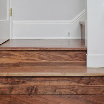 Graduate Hospital, Philadelphia: Herringbone Floor, Walnut Stair, Accent Walls
