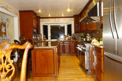 Example of a classic kitchen design in Other