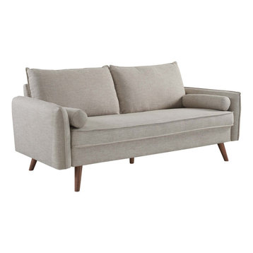 Revive Upholstered Fabric Sofa, Beige
