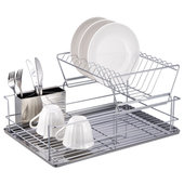 Grand Fusion Over Sink Roll Up Corner Drying Rack, Black