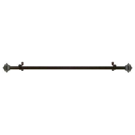 Buono II Jordan Curtain Rods With Finial, Set of 2, 120"