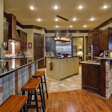 Designer Rustic Kitchen in Hurricane Lake Estates