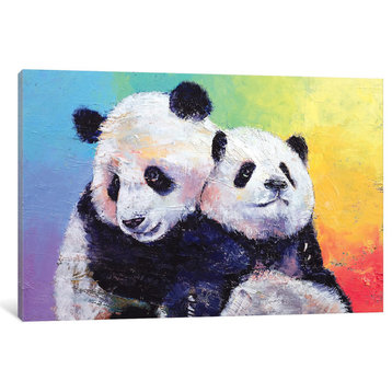 "Panda Hugs" by Michael Creese, Canvas Print, 40x26"