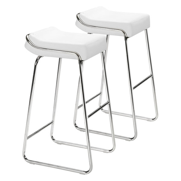 Wedge Bar Stool, Set of 2, White