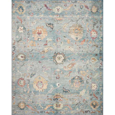 Loloi II Margot Denim / Multi 2'-6" x 11'-6" Runner Rug