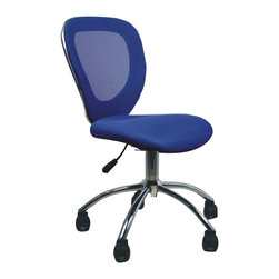Blue Mesh Back Task Office Chair with Tilt Control - Office Chairs