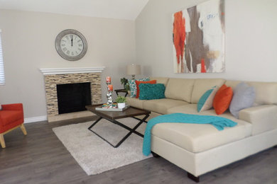 Trendy home design photo in San Diego