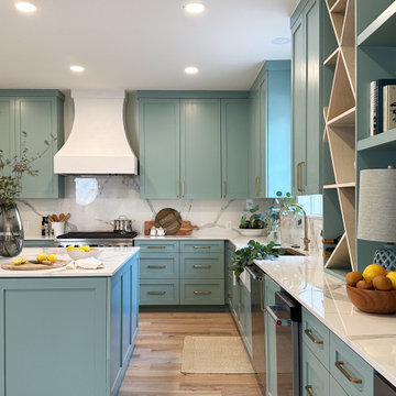 Modern Farmhouse in Stratton Blue by Benjamin Moore