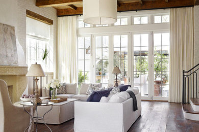 Living room - coastal living room idea in Other