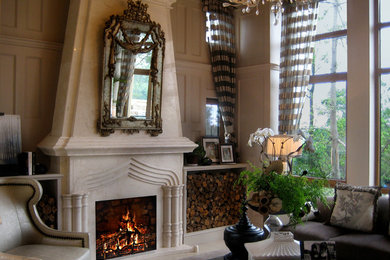 Inspiration for a transitional living room remodel in Other