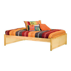 Concord Platform Bed with Flat Panel Foot and Head Board in Natural Maple - Platform Beds