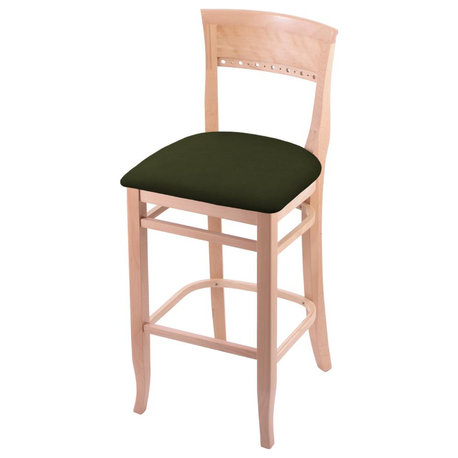 3160 30 Bar Stool with Natural Finish and Canter Pine Seat