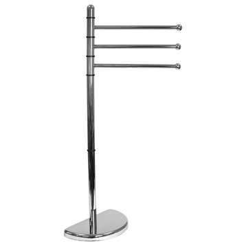 Free Standing 3 Arm Swiveling Towel Stand