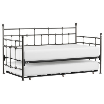 Hillsdale Providence Metal Twin Daybed With Roll Out Trundle
